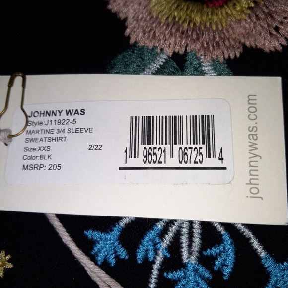 NWT Johnny Was "Marine Celestial" Fully Embroidered Sweater Size XXS - Picture 5 of 5